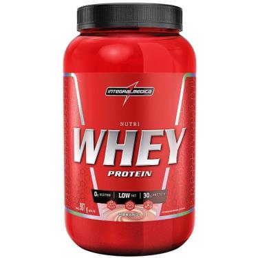 Imagem de Nutri whey Protein Para Ganho de Peso Morango 900g Pote - Integralmedica-Unissex