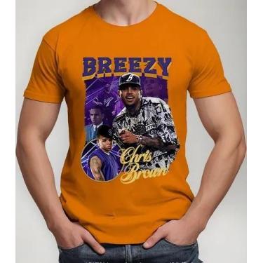 Imagem de Camiseta Camisa de Algodão Adulto Masculina Feminina  Cantor Chris Bro