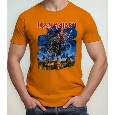 Imagem de Camiseta Camisa de Algodão Adulto Masculina Feminina  Banda de Rock Ir
