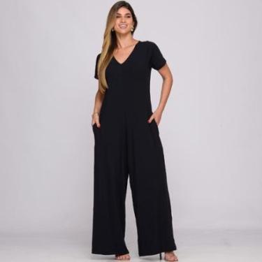 Imagem de Macacão Pantalona M/C Bolsos B’Bonnie Esther-Feminino