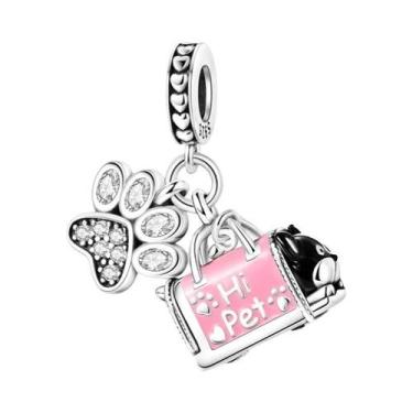 Imagem de Pingentes De Prata 925 Para Mulheres Em Formato De Cachorro E Gato Par