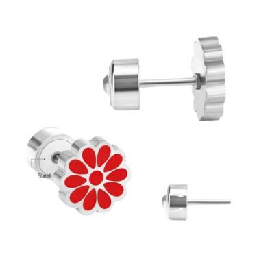 Imagem de Brincos De Coração Em Acrílico Para Meninas LUXUKISSKIDS Joias De Moda