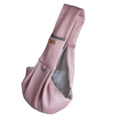 Imagem de Bolsa Canguru Cachorro Gato Pet Animal Transporte Malha Respiravel Tira de Ombro Tecido Resistente Confortavel