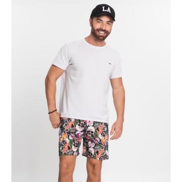 Imagem de Bermuda Nellonda Microfibra com Elastano Estampada Masculina-Masculino