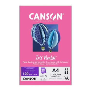 Imagem de Papel Canson A4 Iris Vivaldi 120g 25Fls - Escolha a cor, Rosa Escuro