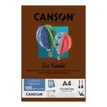 Imagem de Papel Canson A4 Iris Vivaldi 185g 25Fls - Escolha a Cor, Chocolate