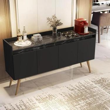 Imagem de Buffet primus gold 4 p preto/marmore preto