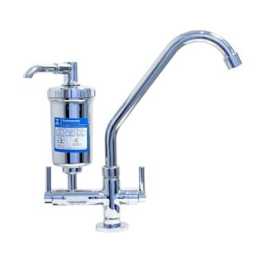 Imagem de Torneira Cozinha Alfa com Filtro Bica Móvel Mesa Cromado - KIMETAIS