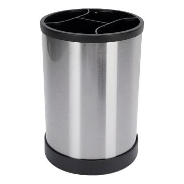 Imagem de Porta Utensílio Giratório Aço Inox Escorredor Multiuso - Organização E Praticidade Na Cozinha