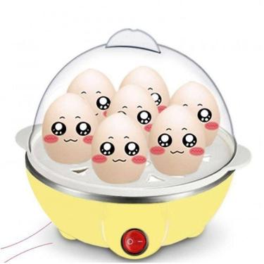 Imagem de Cozedor Eletrico A Vapor Ovos Egg Cooker Amarelo - Ovos No Ponto Perfeito, De Mole A Bem Cozido