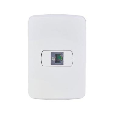 Imagem de Conjunto Steck Miluz Schneider RJ45 8 Vias Informática Branco