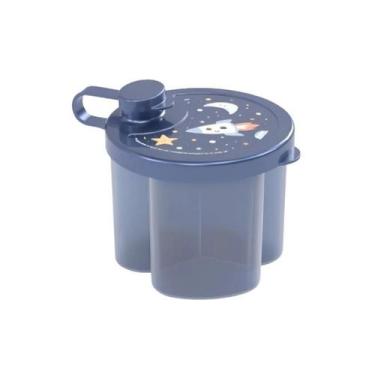 Imagem de Pote Dosador Porta Leite em Pó Achocolatado com 3 Divisórias Plasútil,