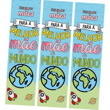 Imagem de Marcador De Pagina Dia Das Mães melhor mãe do mundo 50 unidades - no-b