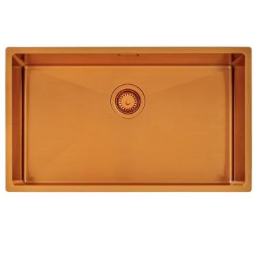 Imagem de Cuba Design Collection Quadrum Revestimento PVD Gold Tramontina 70x40cm
