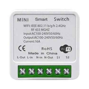 Imagem de Interruptor Inteligente WiFi 16A 20A Com Receptor 433Mhz, Controle Rem