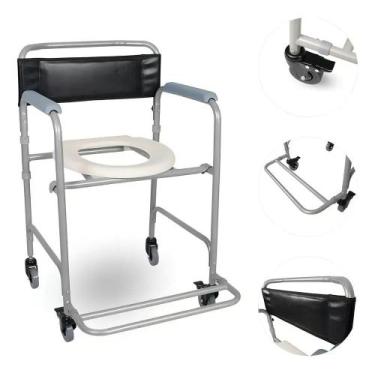 Imagem de Cadeira De Banho Adulto Em Aço Dobravel 100 Kg D30 Dellamed - Congratu