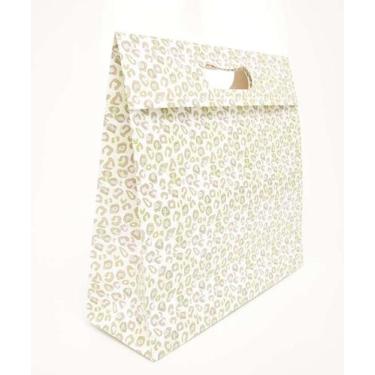 Imagem de Embalagem Presente Sacola Estampa Oncinha Marisa-68107, Bege, UN