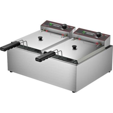 Imagem de Fritadeira Elétrica 10 Litros 2 Cubas Frce10 Metalcubas 220V