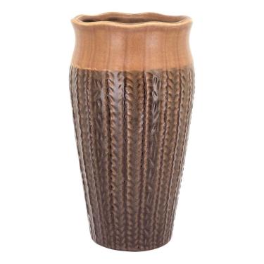 Imagem de VASO DECORATIVO ENFEITE PLANTA CERÂMICA 27x14x14cm MARROM