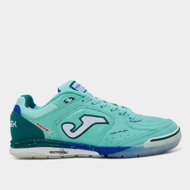 Imagem de Chuteira Futsal Joma Top Flex Rebound Masculina, Azul, Verde, 38