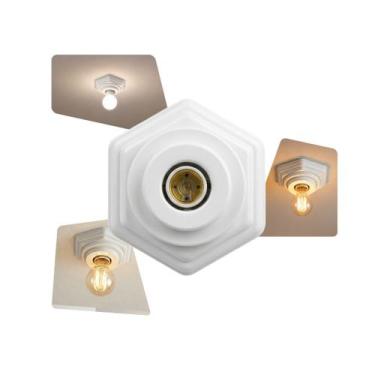 Imagem de Plafonier Plafon Decorativo De Teto Suporte Para Lâmpada LED Sobrepor 