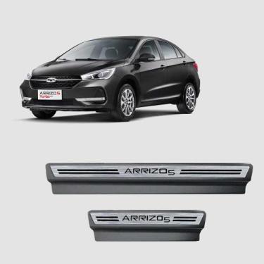 Imagem de Kit Soleira Aço Escovado NP - Protetor Premium Arrizo 5 2018 a 2022 - 