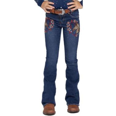 Imagem de Calça Jeans Infantil Menina Bill Way 000248, Jeans médio, 10