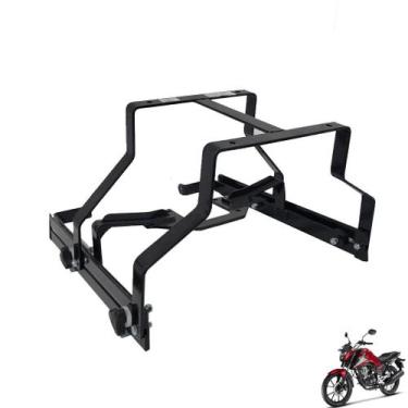 Imagem de Suporte De Baú Reforçado Prolongado Aço CG Titan 160 2025+ - Tp Bikers
