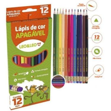 Imagem de Lapis de cor apagavel com 12 cores - 72101 - LEO&ampLEO