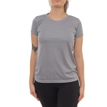 Imagem de Camiseta Feminina Dry Fit Lisa Básica Poliéster Academia Fitness - Per