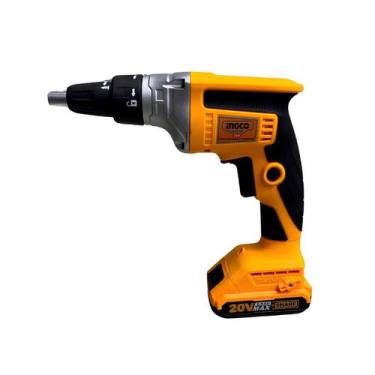 Imagem de Parafusadeira ingco para drywall 1/4" à bateria íon-lítio 20v cdwli204