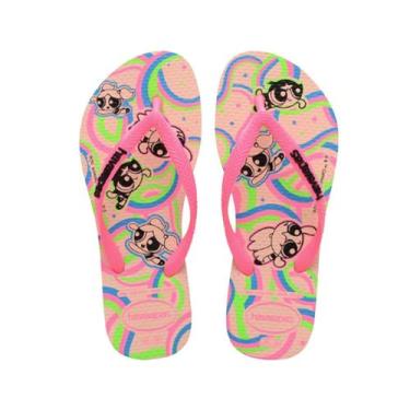 Imagem de Chinelo Havaianas Infantil As Meninas Super Poderosas Rosa, 29/30, Ros