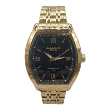 Imagem de Relógio Atlantis Gold Dourado Social Resistente a Água 50m