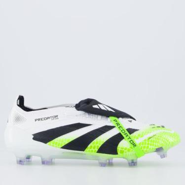 Imagem de Chuteira Adidas Predator Elite Lin FG Campo Branca e Verde, 41