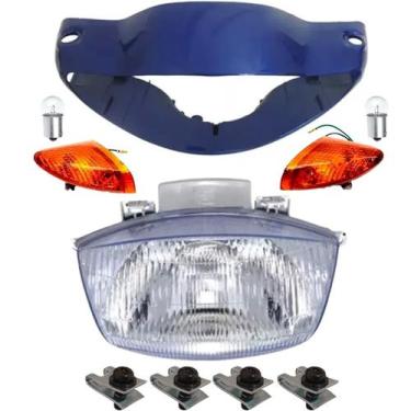Imagem de Carenagem Farol, Bloco, Pisca Dianteiro Biz 100 Azul 02 Á 03 - DNSA