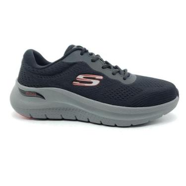 Imagem de Tênis Skechers Arch Fit 2.0 Masculino 232700, 42, Preto, Vermelho