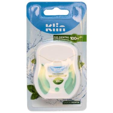 Imagem de Fio Dental Sabor Menta 100m Higiene Bucal Uso Diário Klin