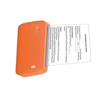 Imagem de Impressora termica portatil na cor Laranja Peri page A4 - opsshopping