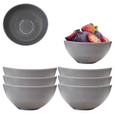 Imagem de Jogo 6 Tigela Bowl em Melamina 300ml Cinza Plaza - Fx
