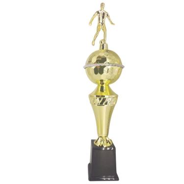 Imagem de Troféu de Futebol Vitória Vencedor 501351 em Polímero Metalizado Dourado 45cm