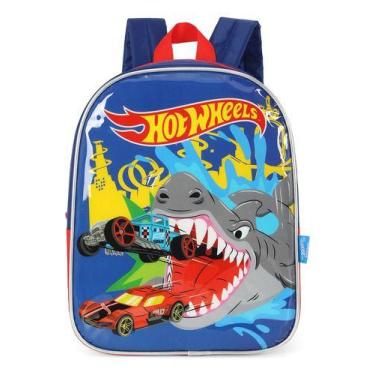Imagem de Mochila Costas Pequena Creche Petit Hot Wheels Abaixo 3 Anos, Azul