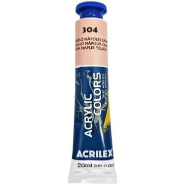 Imagem de Tinta Acrílica 20ml Amarelo Nápoles Carne 304 Acrilex Tinta Acrilica 2