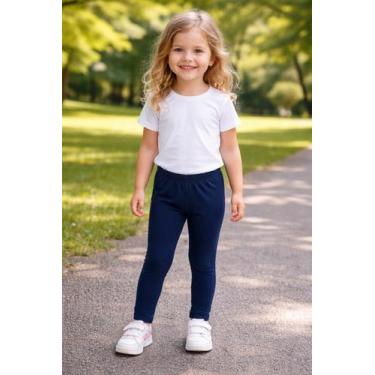 Imagem de Legging Infantil Molecotton Kyly Sem Flanela Menina do 4 ao 16, Azul, 