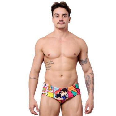Imagem de Sunga Estampada Gibi  Slim - JWilas Beachwear - J. Wilas, Verde, M