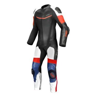 Imagem de Macacão Motociclista X11 Apex Tricolor 1 Peça Pista Corrida Tamanho:GG