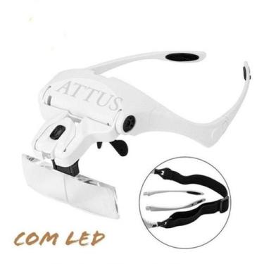 Imagem de 10 Lupa De Cabeça Oculos Profissional 5 Lentes Aumento Led - MR VENDAS