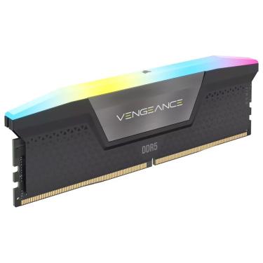 Imagem de Memória RAM Corsair Vengeance DDR5 16GB 5600MHz RGB Iluminação Personalizável Preto CMH16GX5M1B5600Z40
