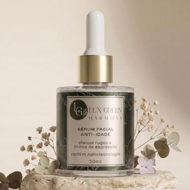 Imagem de Sérum Facial Anti idade Lux Green  Retinol Ácido Hialurônico Peptídeos