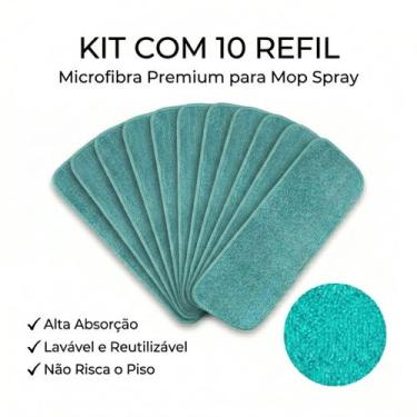 Imagem de Refil Microfibra Mop Spray Multiuso Lavável Alta Absorção e Durabilida