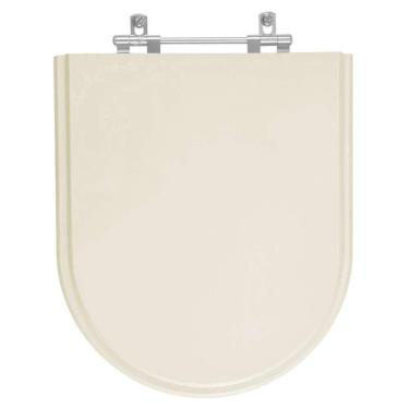 Imagem de Assento Sanitário Firenze para Bacia Icasa 6LPF Alongado MDF Fechamento Convencional Alumínio Anodizado Bege Pontto